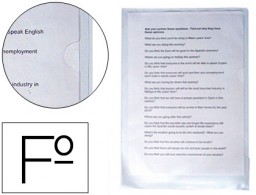 Carpeta dossier uñero Q-Connect folio plástico transparente